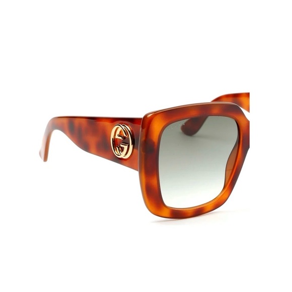 Gucci Tortoise Shell Square Sunglasses - Perfect condition. Made in Italy. - Picture 5 of 7